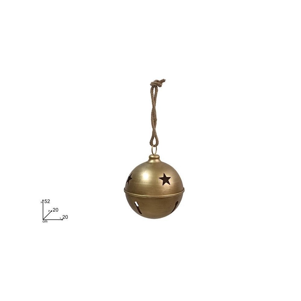 CAMPANACCIO METALLO 20CM ORO